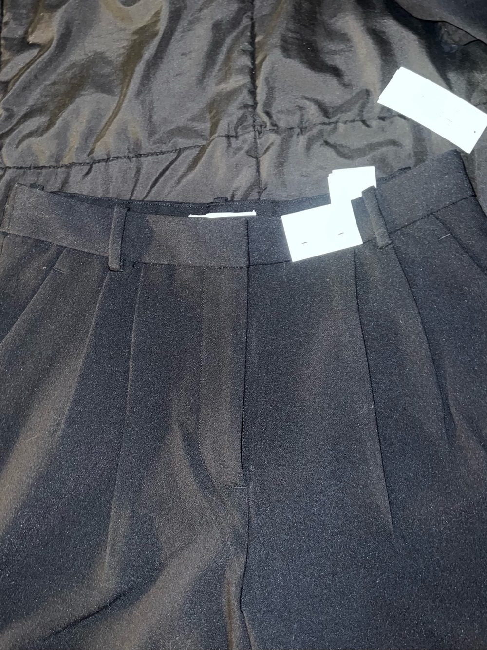 NWT. Abercrombie Ultra high waist, wide leg black pants. Size 10 short/30